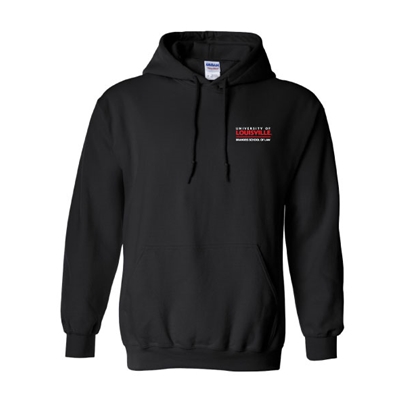 SOL108<br>Gildan Hooded Sweatshirt Black