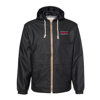 SOL107<br>Weatherproof Hooded Rain Jacket Black