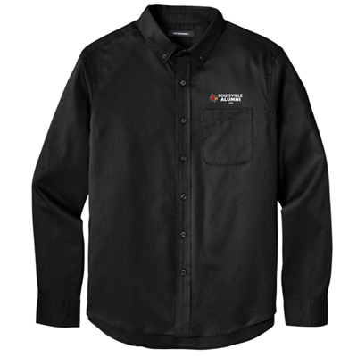 SOL114<br>Alumni P/A L/A Twill Shirt - Black